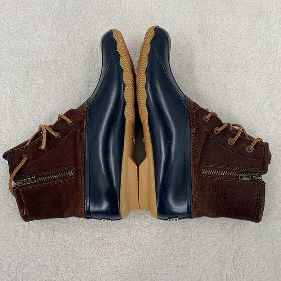 Sperry Top Sider Women's Sz. 9 Duck Boots Blue Waterproof Zip STS91175 Rubber - Picture 8 of 12
